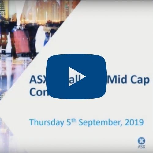 Indy Singh presents a the ASX Small & Mid-Cap Conference 2019 Illustratior